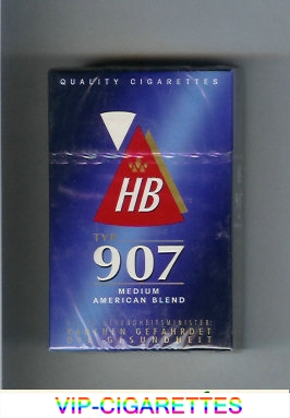 HB 907 Medium American Blend cigarettes hard box