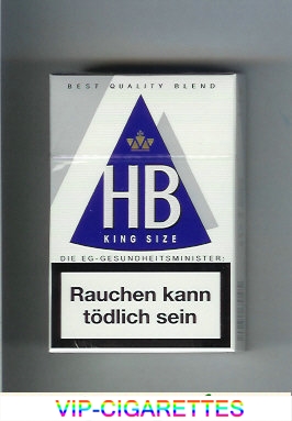 HB King Size Best Quality Blend cigarettes hard box