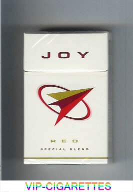Joy Red Special Blend white and red cigarettes hard box