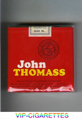 John Thomass red 25s cigarettes soft box