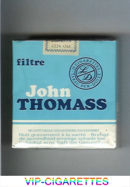 John Thomass Filtre blue and white 25s cigarettes soft box