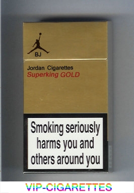 Jordan Cigarettes Superking GOLD cigarettes hard box