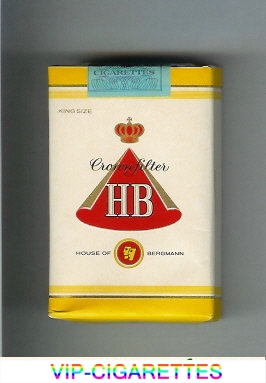 HB Crown Filter House of Bergmann cigarettes soft box