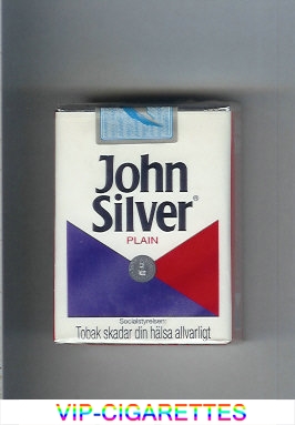 John Silver Plain white and blue and red cigarettes soft box