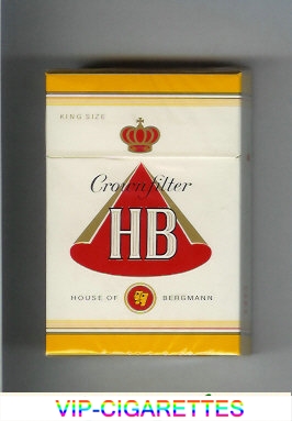 HB Crown Filter House of Bergmann cigarettes hard box