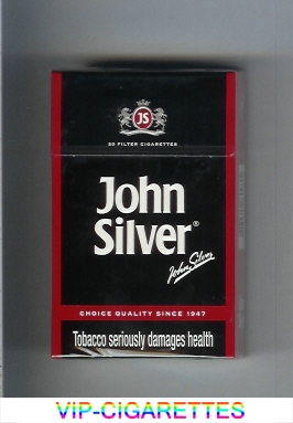 John Silver black cigarettes hard box