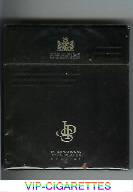 John Player Special International black 100s cigarettes wide flat hard box