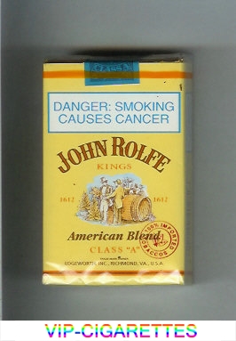 John Rolfe Kings American Blend cigarettes soft box