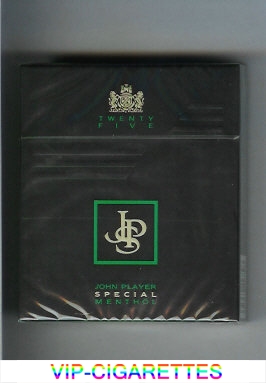 John Player Special Menthol Twenty Five black 25s cigarettes hard box