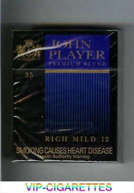 John Player Premium Blend Rich Mild 12 35s cigarettes hard box