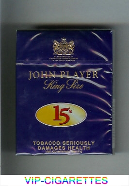 John Player King Size 15s cigarettes hard box