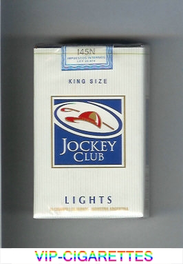 Jockey Club Lights King Size white and blue cigarettes soft box