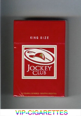 Jockey Club King Size red and white cigarettes hard box
