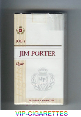 Jim Porter Lights 100s cigarettes soft box