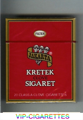 In Stock Jakarta Filter Kretek Clove Sigaret 90s cigarettes wide flat