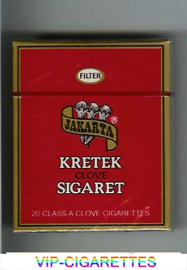 Jakarta Filter Kretek Clove Sigaret 90s cigarettes wide flat hard box