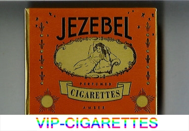 Jezebel Perfumed Cigarettes Amber wide flat hard box