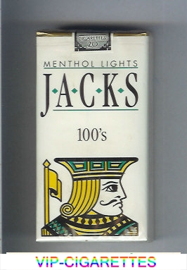 Jacks Menthol Lights 100s cigarettes soft box