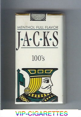 Jacks Menthol Full Flavor 100s cigarettes soft box