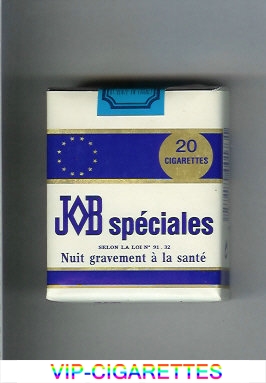 JOB Specilaes white and blue cigarettes soft box