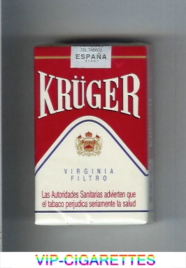 Kruger Virginia Filtro white and red cigarettes soft box