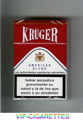 Kruger American Blend white and red cigarettes hard box