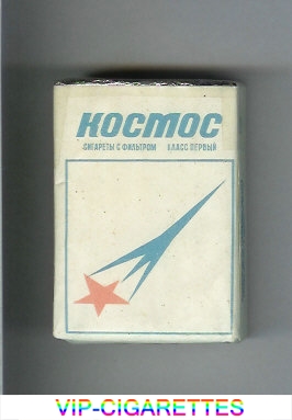 Kosmos T white blue rocket cigarettes soft box