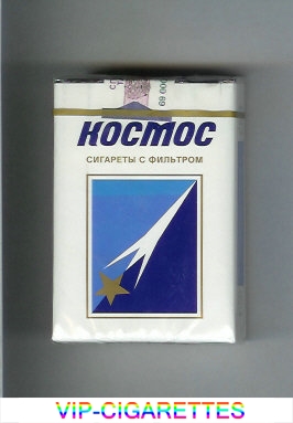 Kosmos T white and blue gold star cigarettes soft box