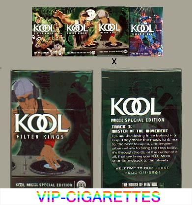 Kool cigarettes MIXX Filter Kings Special Edition Celebrate the Soundtrack to the Streets hard box