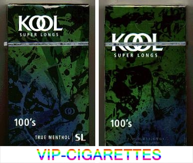 Kool Super Longs 100s True Menthol SL cigarettes hard box