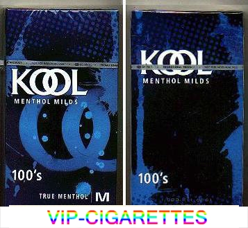 Kool Menthol Milds 100s True Menthol hard box cigarettes