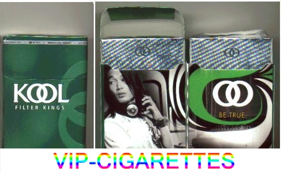 Kool Filter Kings True Menthol cigarettes hard box