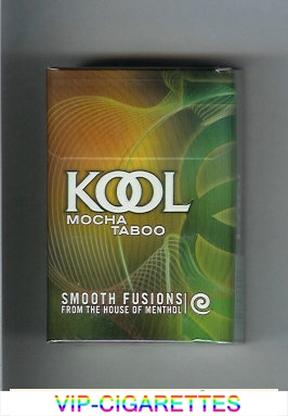 Kool Mocha Taboo Smooth Fusion From The House of Menthol cigarettes hard box