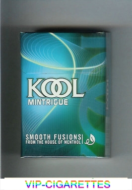 Kool Mintrigue Smooth Fusion From The House of Menthol cigarettes hard box