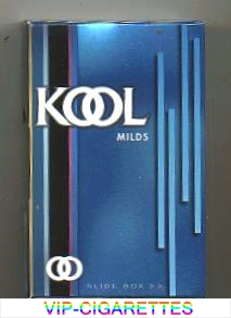 Kool Milds side slide cigarettes hard box