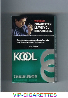 Kool Canadian Menthol cigarettes hard box