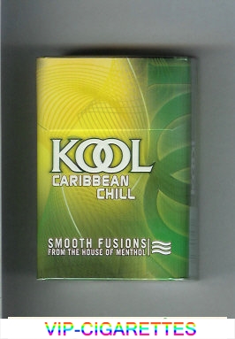 Kool Caribbian Chell Smooth Fusion From The House of Menthol cigarettes hard box