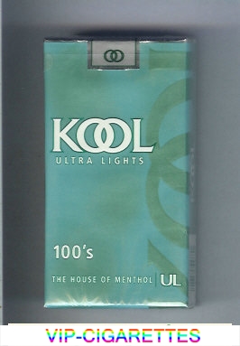 Kool Ultra Lights 100s The House of Menthol cigarettes soft box