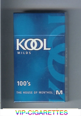 Kool Milds 100s The House of Menthol cigarettes hard box