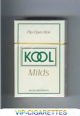 Kool Milds Mild Menthol white cigarettes hard box