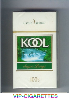 Kool Classic Menthol Super Longs 100s cigarettes hard box