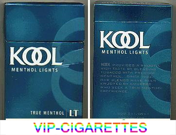 Kool Menthol Lights cigarettes hard box