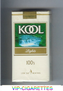 Kool Lights 100s Low Tar Menthol cigarettes soft box