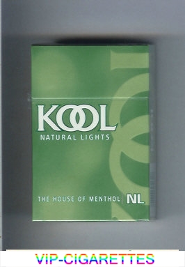 Kool Natural Lights The House of Menthol cigarettes hard box