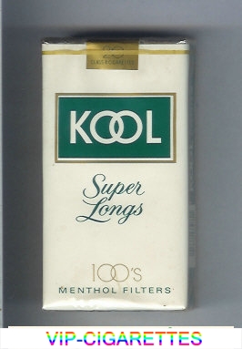 Kool Super Longs 100s Menthol Filters cigarettes soft box