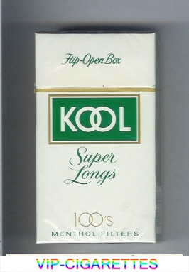 Kool Super Longs 100s Menthol Filters cigarettes hard box