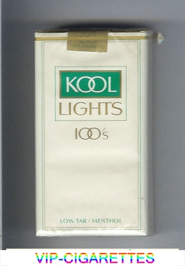 Kool Lights 100s Menthol cigarettes soft box