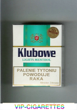 Klubowe Lights Menthol cigarettes hard box