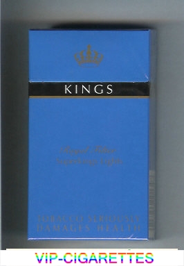 Kings Royal Filter Lights 100s blue cigarettes hard box