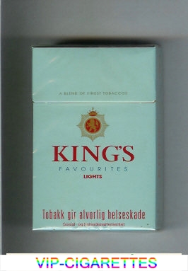 King's Favourites Lights light blue cigarettes hard box